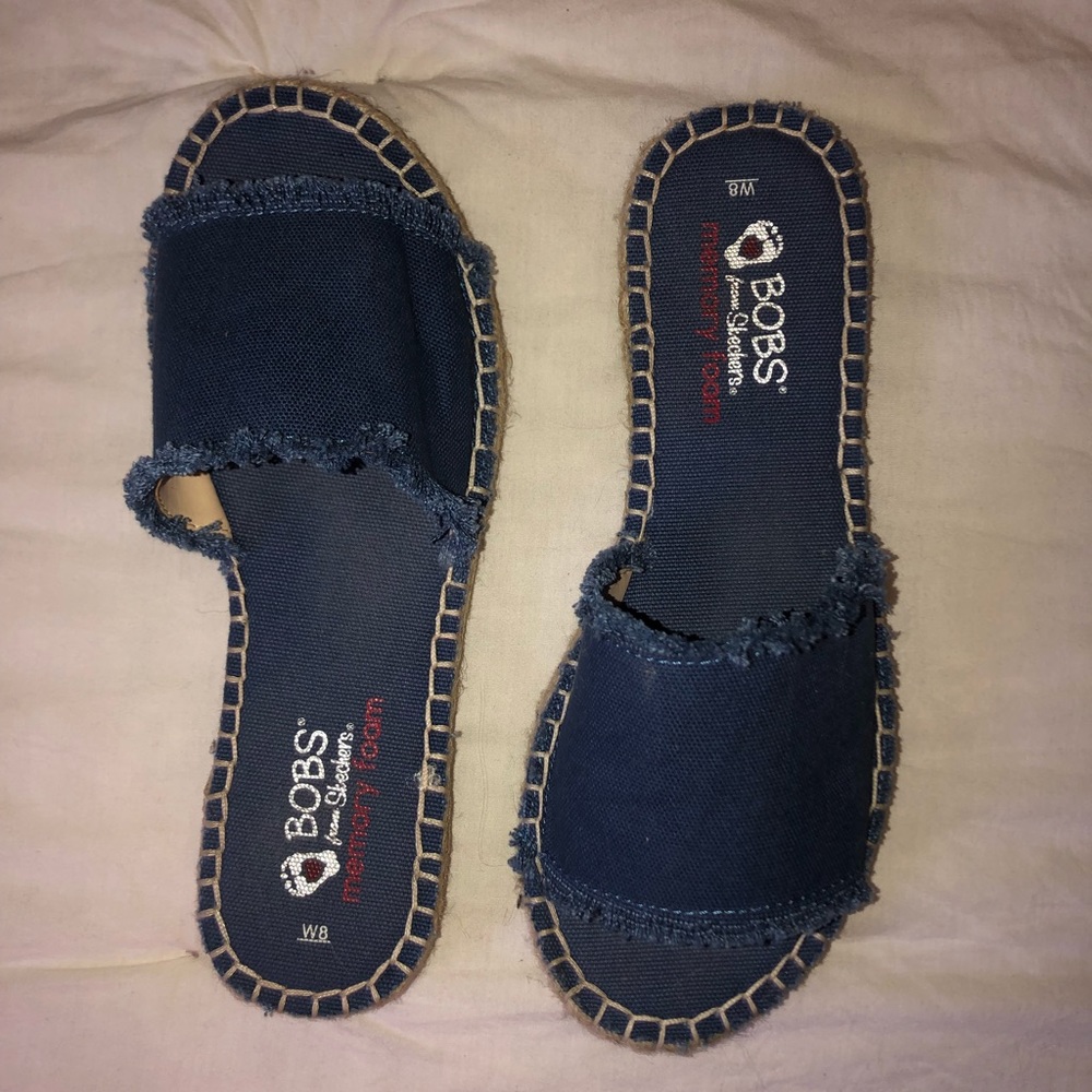 Memory Foam Espadrille Slide Sandals